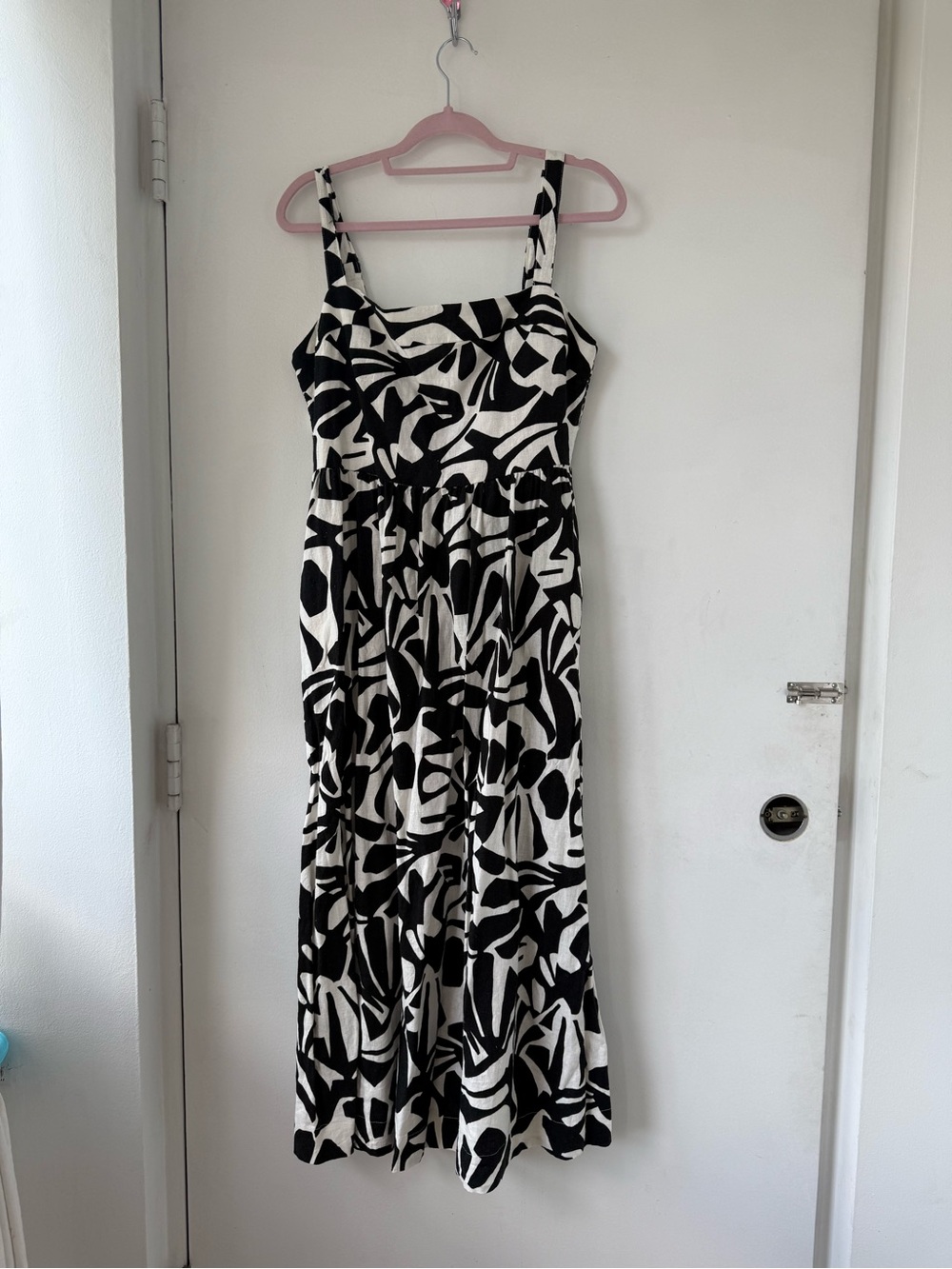 Dalia Black & White Printed Maxi Dress